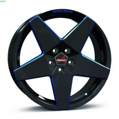 Borbet A farba: black blue glossy