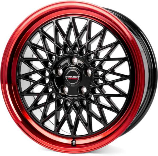 Borbet B farba: black rim red