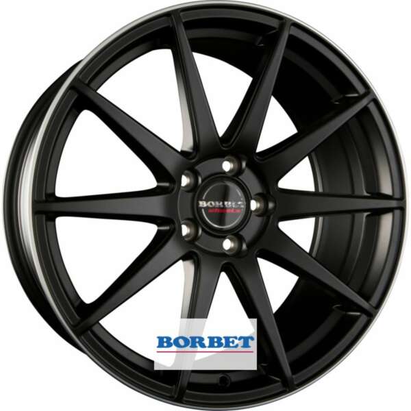 Borbet GTX farba: black rim polished matt