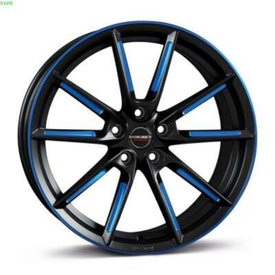 Borbet LX farba: black matt spoke rim blue poli