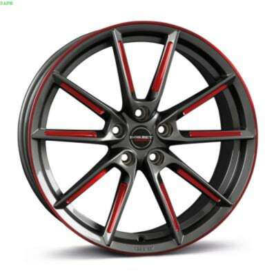 Borbet LX farba: graphite spoke rim red polishe
