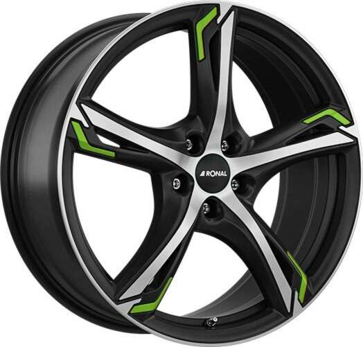 Ronal R62 Green farba: JETBLACK-MATT-FRONTKOPIERT